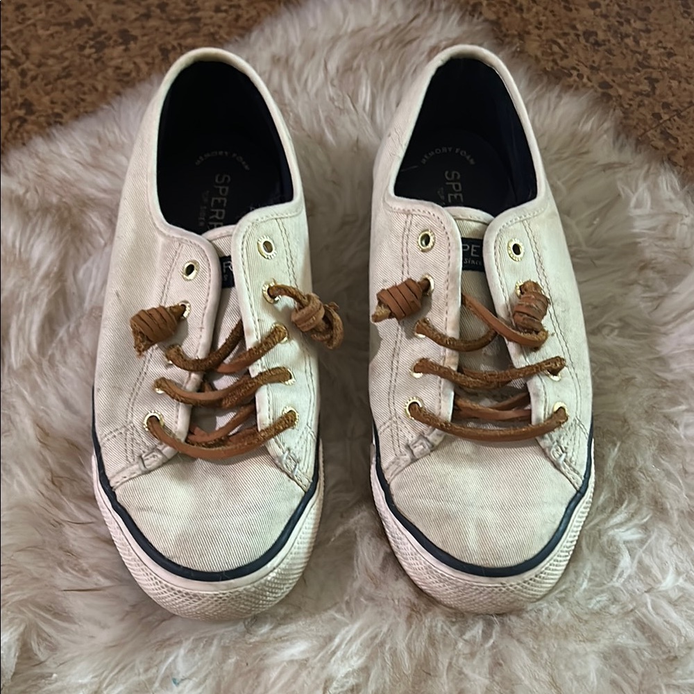 Sperry Off-White Canvas Sneakers